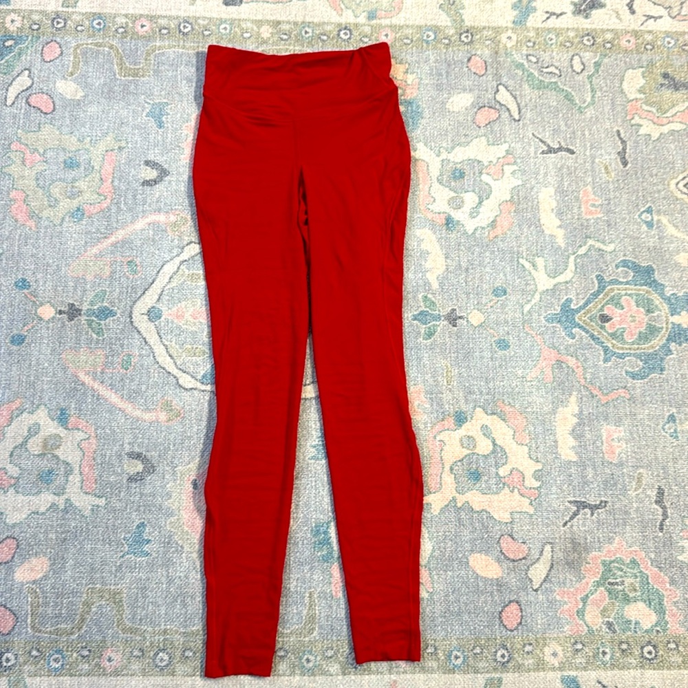 Red lululemon 28" tights size 4